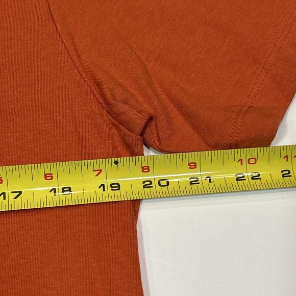 The North Face Men’s Medium T-Shirt Orange NWT Short Sleeve 100% Cotton Box Logo - Picture 9 of 13